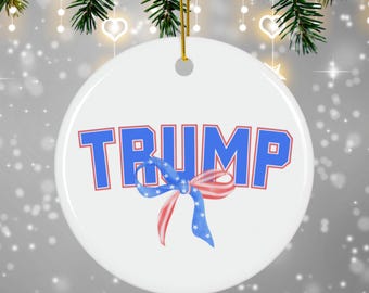 Donald Trump Failed Attempt 2024 Ceramic Ornament, Christmas Tree Decor,Festive Trump,Trump Ornament,Election Memorabilia,Collectible Trump