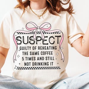Comfort Colors Funny Mom Shirt, Coffee Reheater Tee, Tired Mom Life Aesthetic, Checkered Distressed Tee, Cute Caffeine Lover Gift