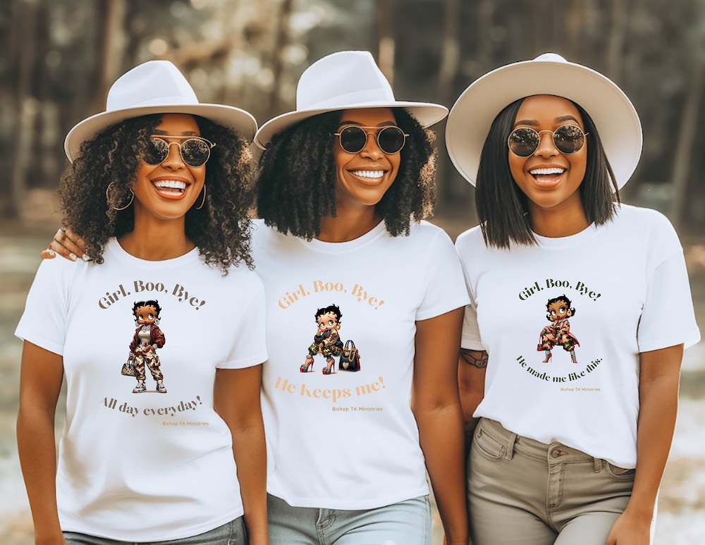 Alwaysky Style Betty Boop Christian Shirt, Betty Boop Black Girl, Btk Ministries Shirt Collection, Christian Shirt, Betty Boop Culture, Betty Boop,