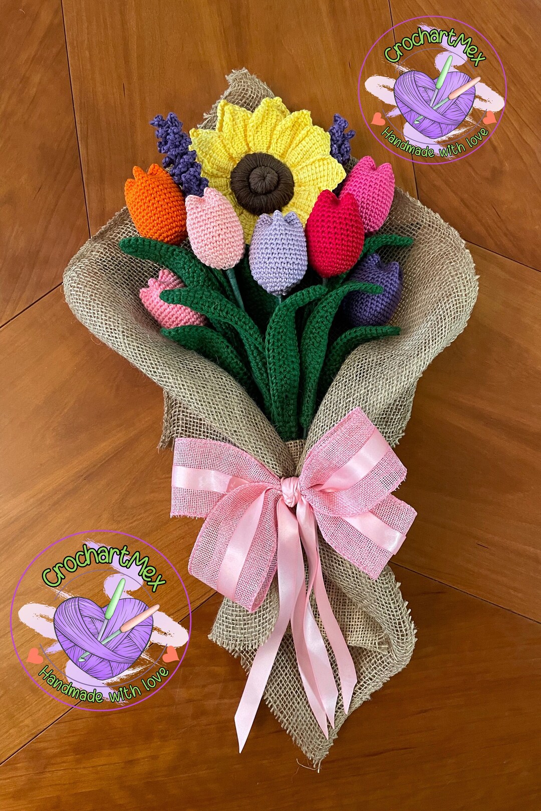 Crochet Flowers Bouquet Etsy