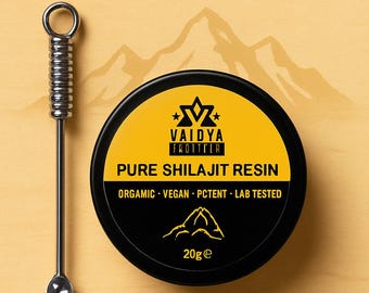 Pure Shilajit Resin: 60% Fulvic Acid, 85+ Minerals, Vegan