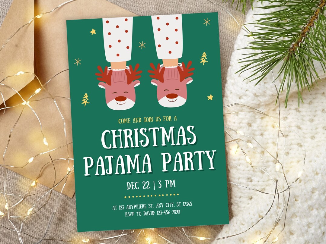 editable-christmas-pajama-party-invitation-template-holiday-slumber
