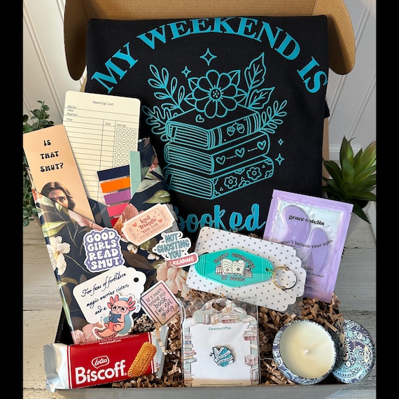 Blind Date Book Box with "Booked All Weekend" Sweatshirt