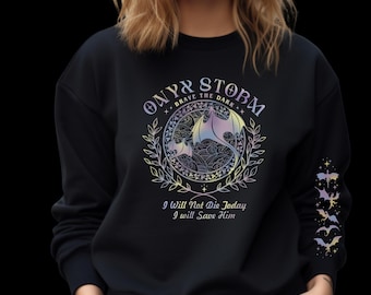 Onyx Storm Sweatshirt: Dragon Rider Fantasy Lover Gift