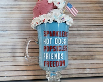 Fake Fourth of July Ice Cream- Shakes