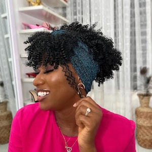Headband Wig Head Wrap Wig Afro Wigs