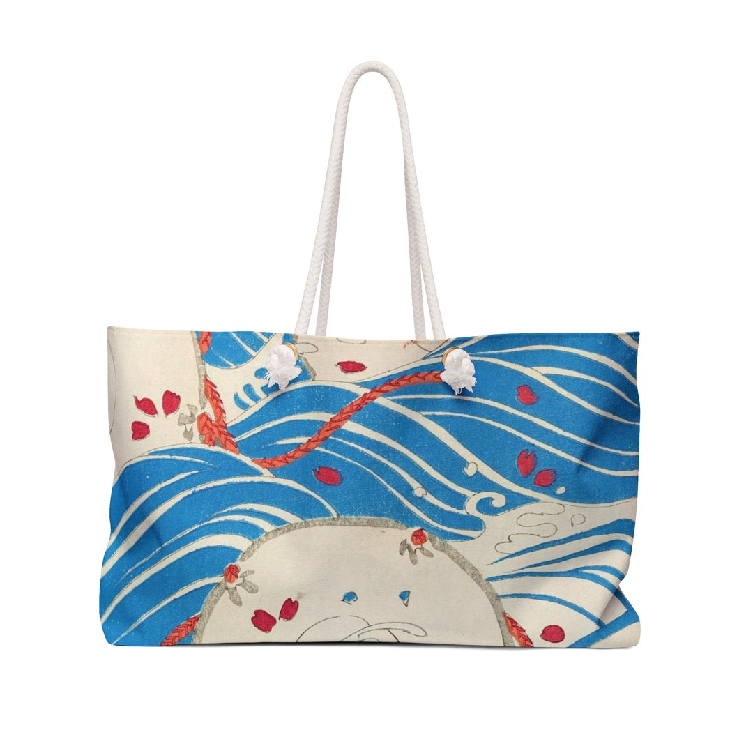 Japanese Weekender Bag Big Everything Bag Beach Bag Etsy