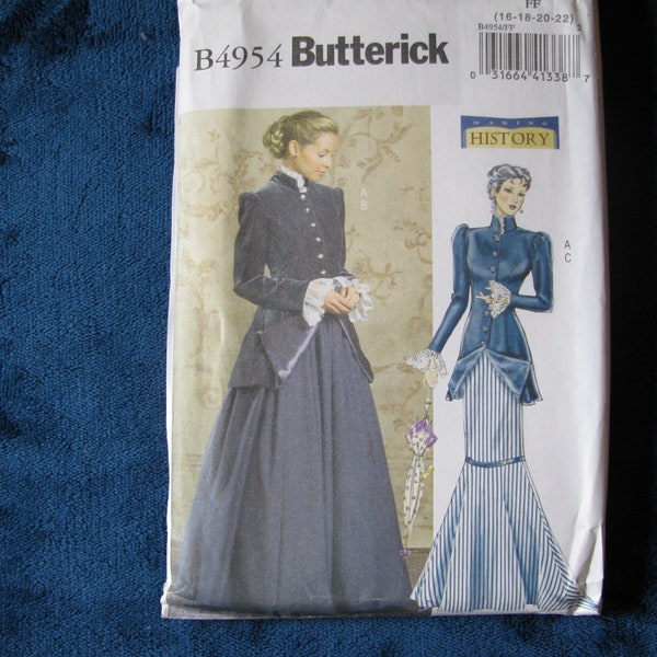 Butterick B4954 Misses/Misses Petite Early 20th Century Costume Uncut Making History Pattern for Historical Costuming, Steampunk, Cosplay