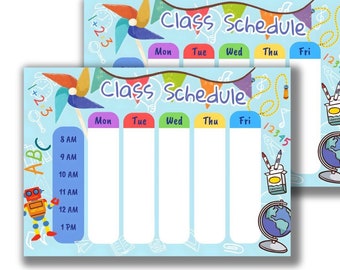 Classroom Schedule in PDF format