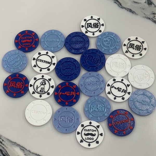Personalized Poker Chip Masterpiece: Customizable Text & Logos on Sustainable Chips