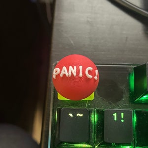 Custom Keycaps: Panic, Cute Anime, keycap ESC, keycap, Artisan Keycaps for Mechanical Keyboards | Unique Gift for Collectors & Enthusiasts