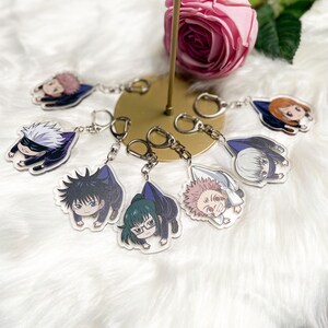 Kawaii Anime Plastic l Keychain/ Cartoon Character Keychain/ Chibi Enamel Anime Pins/ Gift Pins for Anime Fan