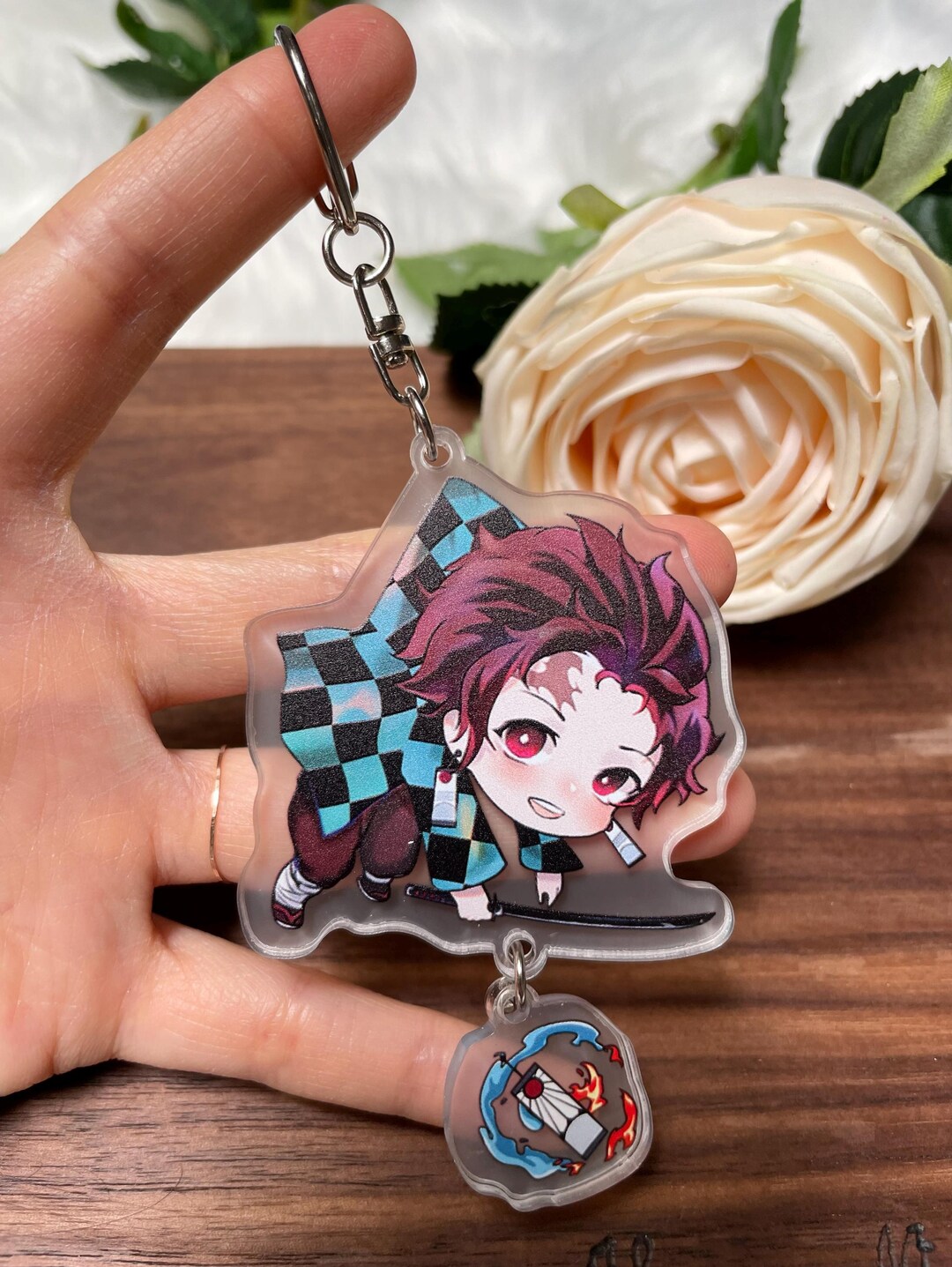 Pff Key Chain Kawaii Anime Keychain, Chibi Cartoon Character - Etsy