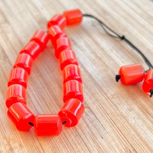 Orange Greek Komboloi Worry Beads. Unisex gift.
