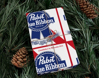 Pabst Blue Ribbon Gift Wrap Papers