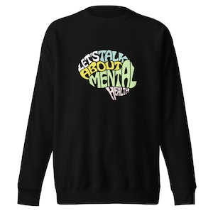 Mental well-being Crewneck Sweatshirt |  Solid Colors Health Awareness