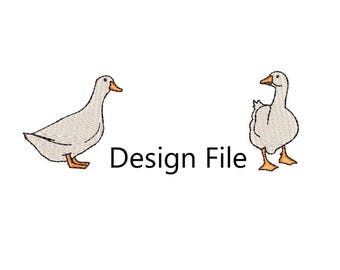 Eend beanie borduurpatroon, wintermuts ontwerpbestand, borduurwerk beanie ontwerp, bloemen borduurbestand, geborduurde muts, Silly Goose