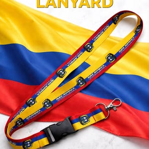 colombia lanyard, colombian keychain, colombia flag, lanyard keys, id holder colombia, colombian gift, colombia accessories, neck strap