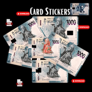 Adesivos de cartão PNG do México, crédito de débito no México, png do México, México.