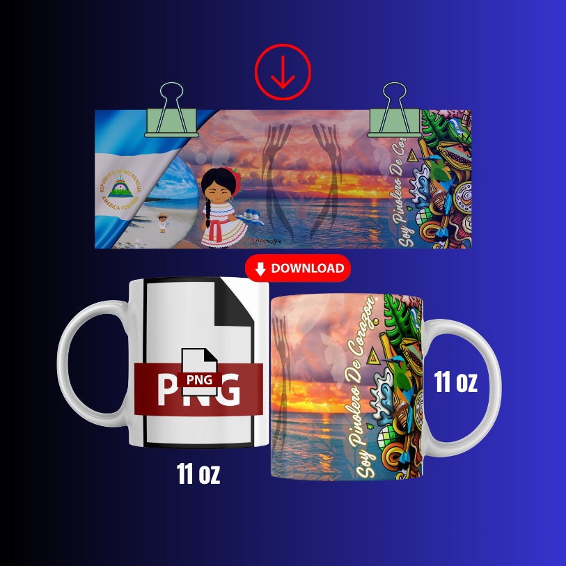 Nicaragua Mug png. Nicaragua Coffee, Nicaragua Mug, Nicaragua Sublimation. Nicaragua. Nicaragua png.