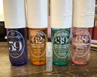 Echantillons de parfum SOL DE JANEIRO 39, 59, 71, 62, 68