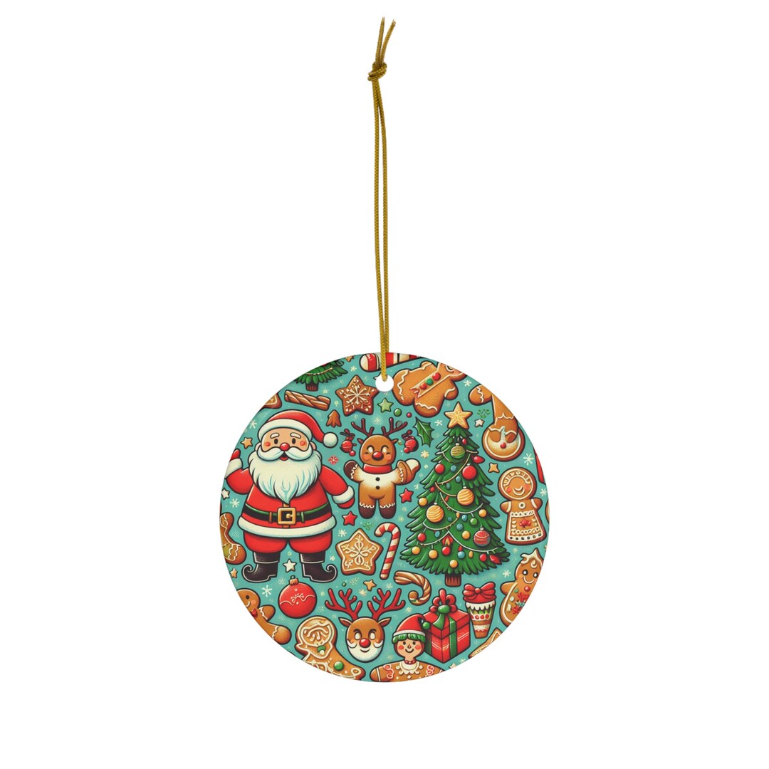 Retro Santa Tree Ornaments Christmas Tree Decorations Winter Wonderland