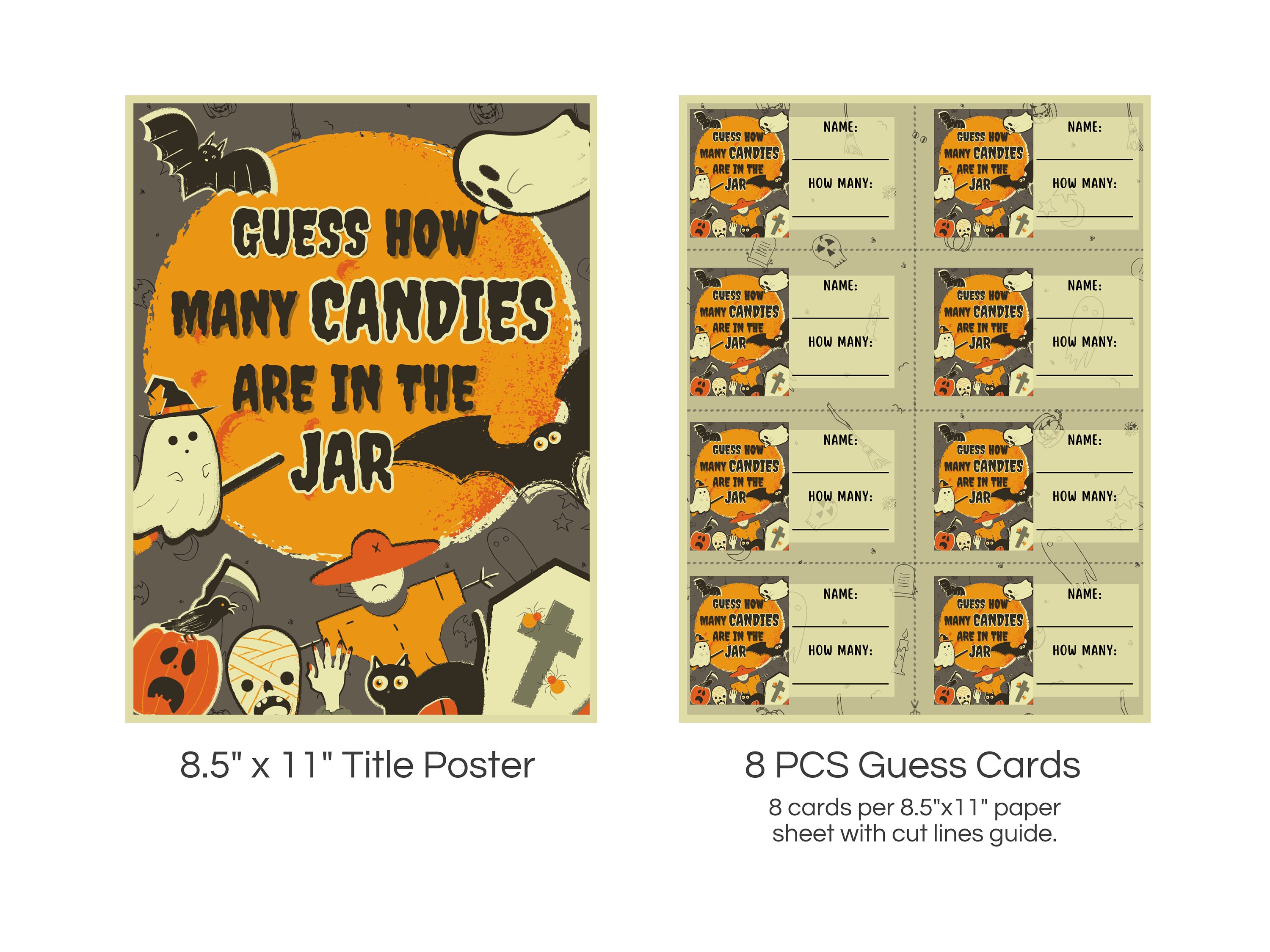 Printable Halloween Game Printable Guessing Game Candy Guessing Game ...