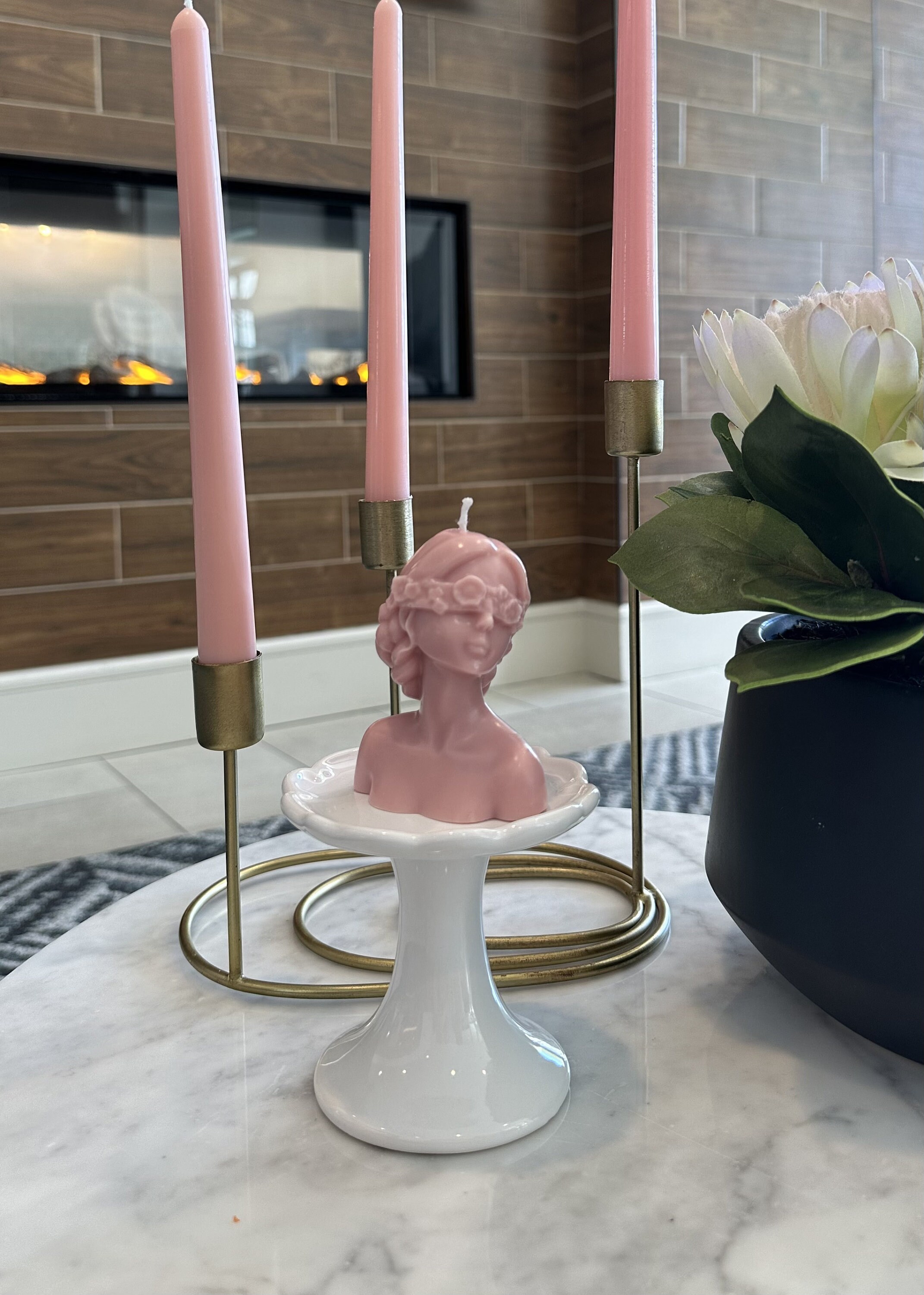 Woman Body Shape Candle, Flower Lady Candle, Handmade Candle, Woman