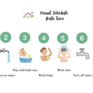 Visual Schedule for Bath Time