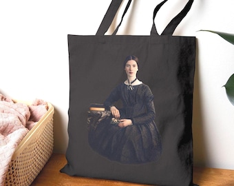 Bolso de mano Emily Dickinson / Lona de algodón gruesa negra