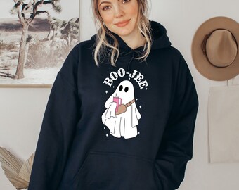 Halloween Geist Sweatshirt, Boo Jee Shirt, Boo Shirt, gespenstische Jahreszeit Geist Pullover, Geist Hoodie, Spooky Vibes ShirtBoo jee Geist Hoodie