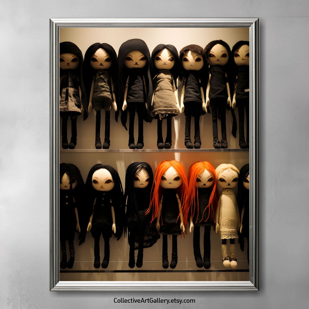 Sinister Rag Dolls Art Print, Dark Academia Lovers Bizarre Macabre ...