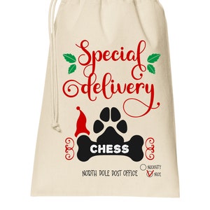 Personalized Christmas Gift Sack for Christmas, Custom Large Santa Sack Bags, Custom Christmas Gift Bag, Christmas Eve Box, Holiday Gift Bag