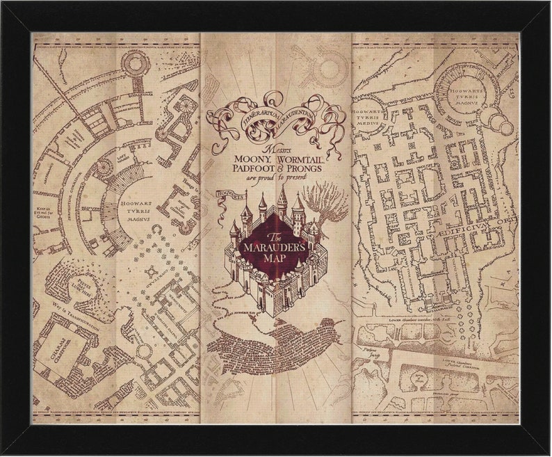Marauder's Map Cross-stitch Pattern PDF - Etsy