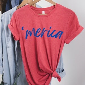 Women's American Flag V-Neck Tank Top – Distressed Ring Hole Design – Patriotic 4th Of July Summer Tee - View #5