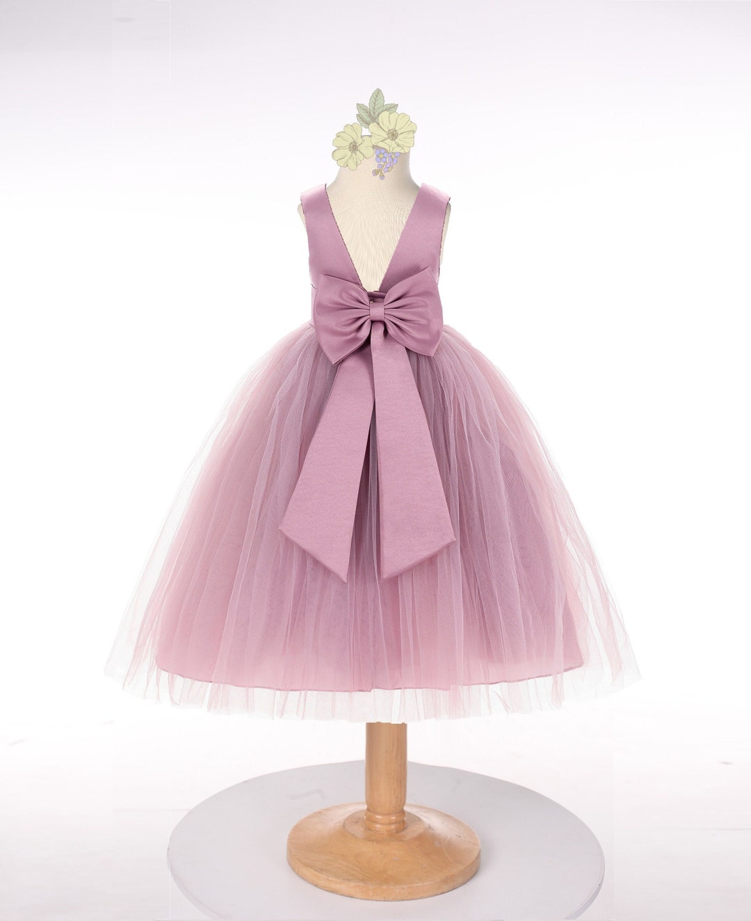 Tulle Flower Girl Dress Satin Flower Girl Dresses Open Dresses Formal