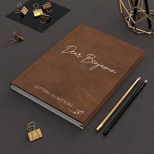 Diario "Cartas a mi hijo", regalo para nuevos padres, vínculo madre-hijo, libro de recuerdos, páginas en blanco para escribir, personalizado.