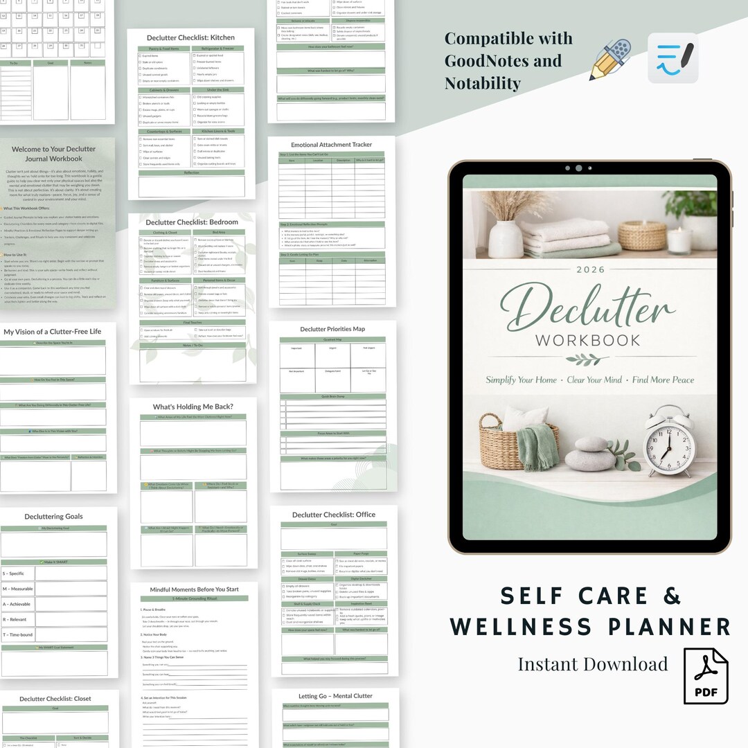 2026 Declutter Workbook | Home Organization Planner - Etsy