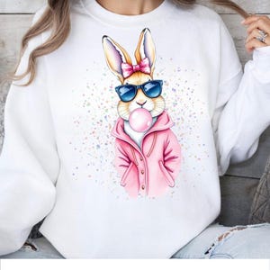 Easter Bunny PNG for shirts | Cute Rabbit Clipart | Digital Bunny Sticker | Instant Download