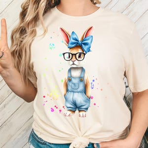 Easter Bunny PNG for shirts | Cute Rabbit Clipart | Digital Bunny Sticker | Instant Download