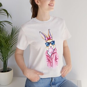 Cool Bunny Graphic Tee, Cute Animal Shirt, Unisex Rabbit T-Shirt, Fun Summer Wear, Gift for Pet Lovers, Easter Outfit