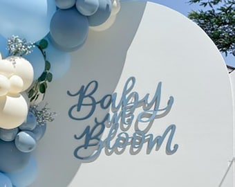 Baby in Bloom Backdrop Sign, Baby shower backdrop decor,First Birthday Sign,Baby Shower Backdrop Sign,Oh Baby,Mama to Be,Floral Baby party