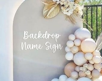 Custom Birthday Backdrop Name Sign,Wooden Birthday Yard Sign,custom wood letters,word cutout,custom birthday name sign,Wedding Backdrop Sign