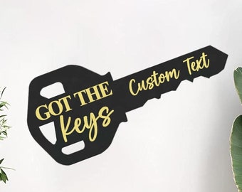 Got the keys Wooden Wall Art,3D Closing Wall Decor,Sold Wood Sign,christmas gift,New home gift,Realtor Gift,real estate sign,closing sign
