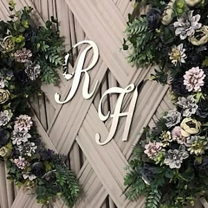 Gold Wedding Initials Acrylic Monogram sign,Couple Backdrop gold Mirror Sign,Silver wedding initials sign, bridal shower sign,cut out words