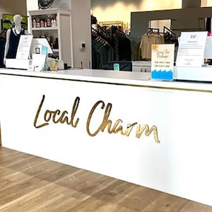 Placa de parede com logotipo comercial personalizado, placa de acrílico personalizada com logotipo comercial, placa para salão de beleza, manicure, brinde moderno para escritório, logotipo da sua empresa na parede