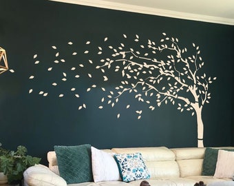 Baum Holz Wandkunst,Baum des Lebens Wanddekor,großer hölzerner Baum mit Vögel Wandkunst,ästhetische Raumdekoration,Einweihungsparty Dekoration,Weihnachtsgeschenk
