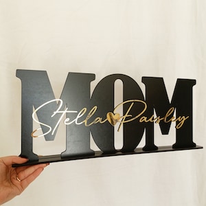 Presente de dia das mães, presente personalizado para a mãe, presente de criança, placa de mesa central, placa de carta autônoma de amor, presente personalizado para a mãe