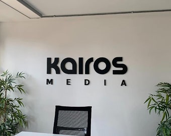 Personalized Business Sign for Wall, Custom wood business logo sign, beauty Salon Sign, wood letters,Laser Cut Logo Sign,Business Signboard