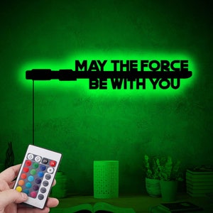 May the force be with you Kids Neon Led Wall Decor,Boys Led Sign,Starwars Neon Room Decor,Birthday Gift,Star wars Led Sign,Christmas gifts